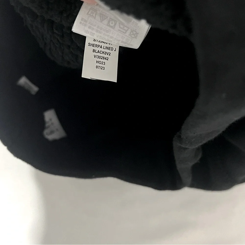 Gap Kids Boys Black Small (6-7) Sherpa-Lined Joggers Pockets Drawstring EUC Soft
